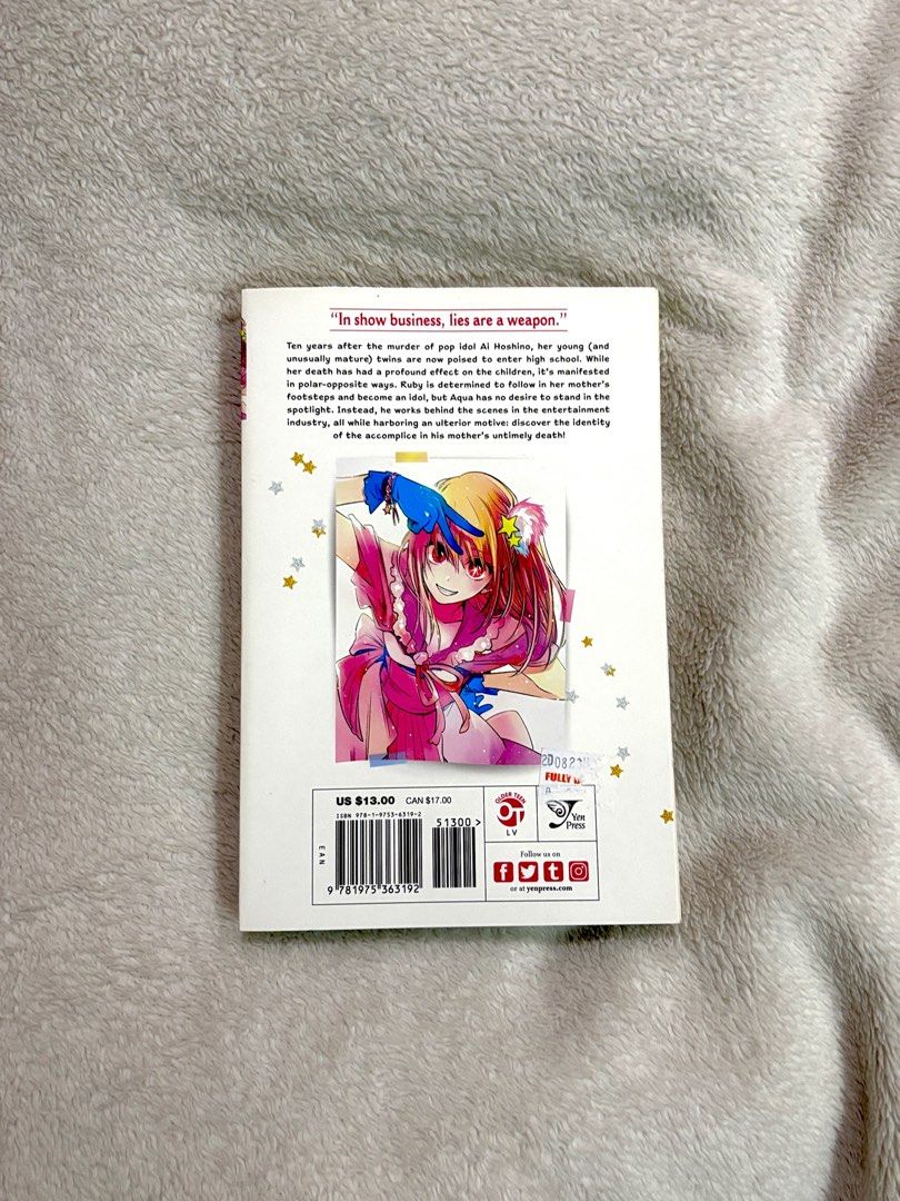 Oshi no Ko - Volume 2 FOR SALE (Category: Comics & Manga) located in Makati City. Submitted by 3zra__________ (Listing ID 1408407897, Image 2). Description: Original Price: 650 Bought: Fully Booked Lightly Used MOD: Lalamove or Grab only MOP: Gcash on Bank Transfer Only.