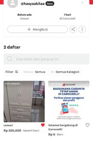 (Kategori: ) berada di . Dikirim oleh cuanskyy (ID iklan 1408426168, Gambar 1). Deskripsi: .