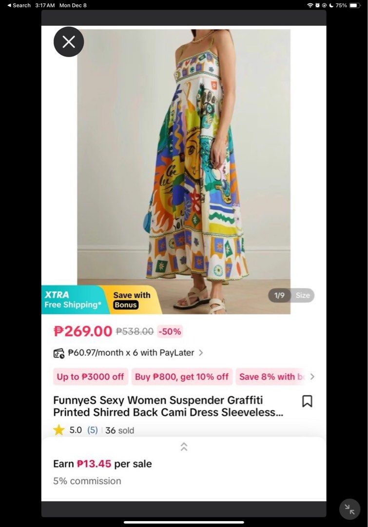 printed dress once lang nasuot (Category: Dresses) located in Quezon City. Submitted by kaeeeeR (Listing ID 1408488109, Image 1). Description: Size: M to Large (stretchable sya) RFS:decluttering need funds .