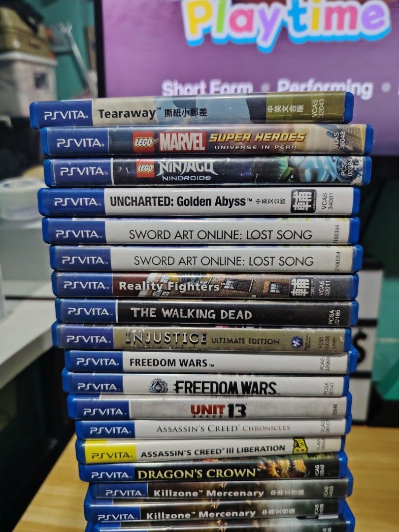 PS Vita Games Bundle (Category: PlayStation) located in Manila. Submitted by lemsgadgetszone (Listing ID 1408431524, Image 3). Description: Collection of PS Vita games. Titles include Assassin's Creed III Liberation, Dragon's Crown, Killzone Mercenary, Need for Speed Most Wanted, Ninja Gaiden Sigma Plus, Street Fighter X Tekken, Call of Duty Black Ops Declassified, and more. Includes a variety of genres for different gaming experiences..