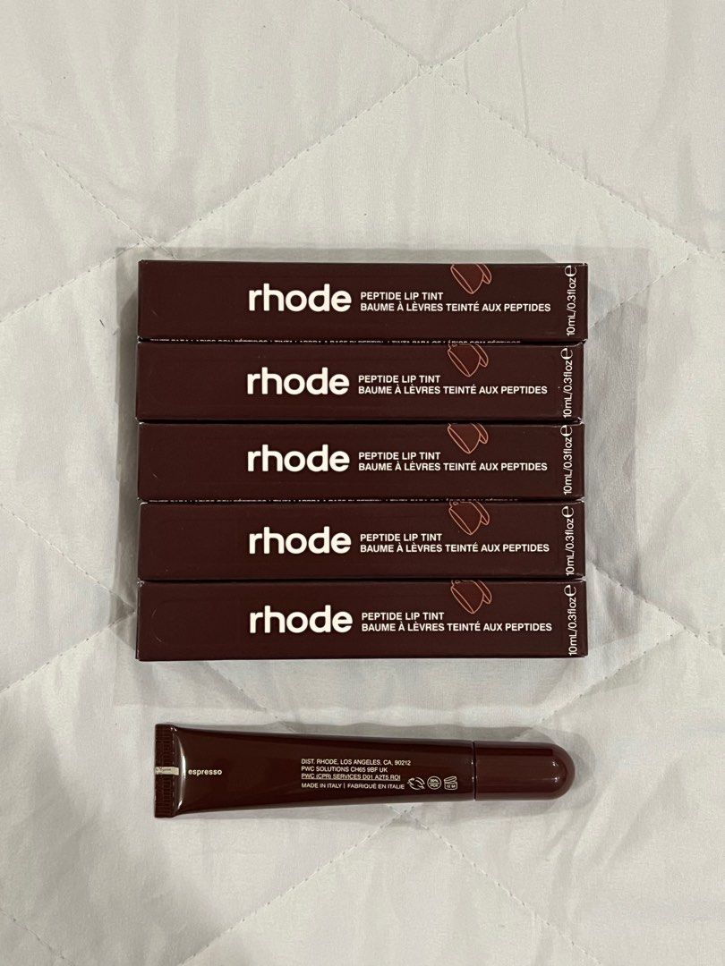 Rhode Scented Peptide Lip Tint (Espresso) (Category: Makeup) located in Paranaque City. Submitted by ishopandneverdrop (Listing ID 1408373265, Image 2). Description: - Purchased directly from Rhode website - Same-day delivery via Grab / Lalamove - Provincial delivery via J&T / LBC No negotations. Fixed price..