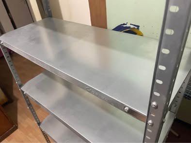 Silver 4 Layer Steel Rack‼️ (Category: Shelves, Cabinets & Racks) located in Las Pinas. Submitted by percythegreatness (Listing ID 1408455729, Image 3). Description: Silver 4 Layer Steel Rack‼️ Measurements: 60cmx30cmx120cm/24”Wx12”Lx40”H.