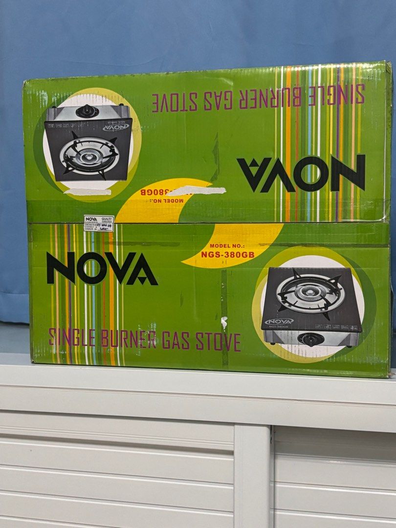 Single burner gas stove (Category: Cookware & Accessories) located in Pila. Submitted by eliphalez (Listing ID 1408495822, Image 1). Description: - Brand: NOVA - Model: NGS-380GB - Type: Single Burner Gas Stove - Condition: New - Design: Modern - Ideal for small spaces - Easy to use.