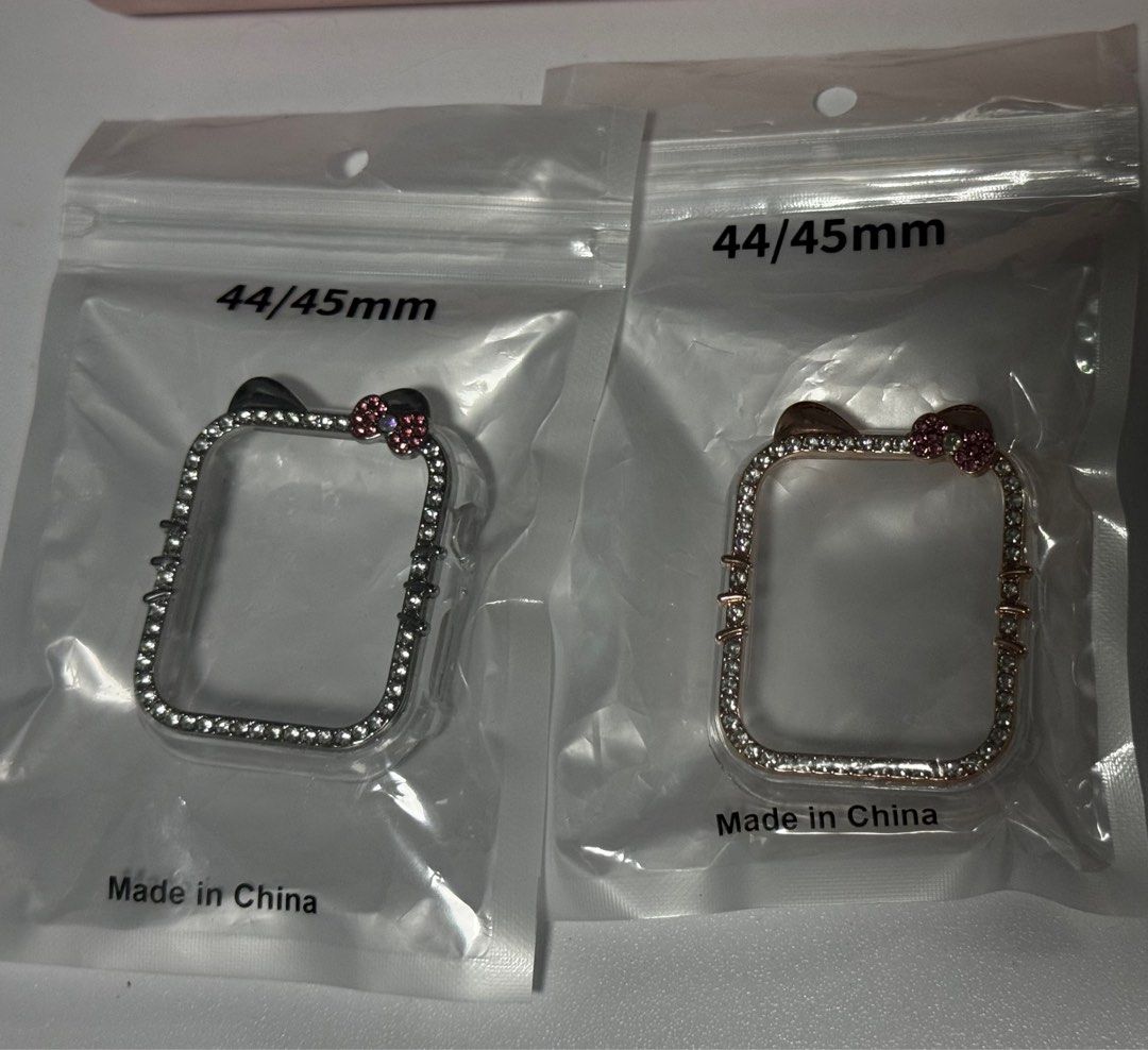 Take All Bling Apple Watch Case 44/45mm (Category: Wearables & Smart Watches) located in Bacolod City. Submitted by silvermannequin (Listing ID 1408408894, Image 1). Description: - Compatible with 44mm and 45mm Apple Watch - Available in silver and rose gold rhinestone colors - Adds a touch of elegance - Made in China.