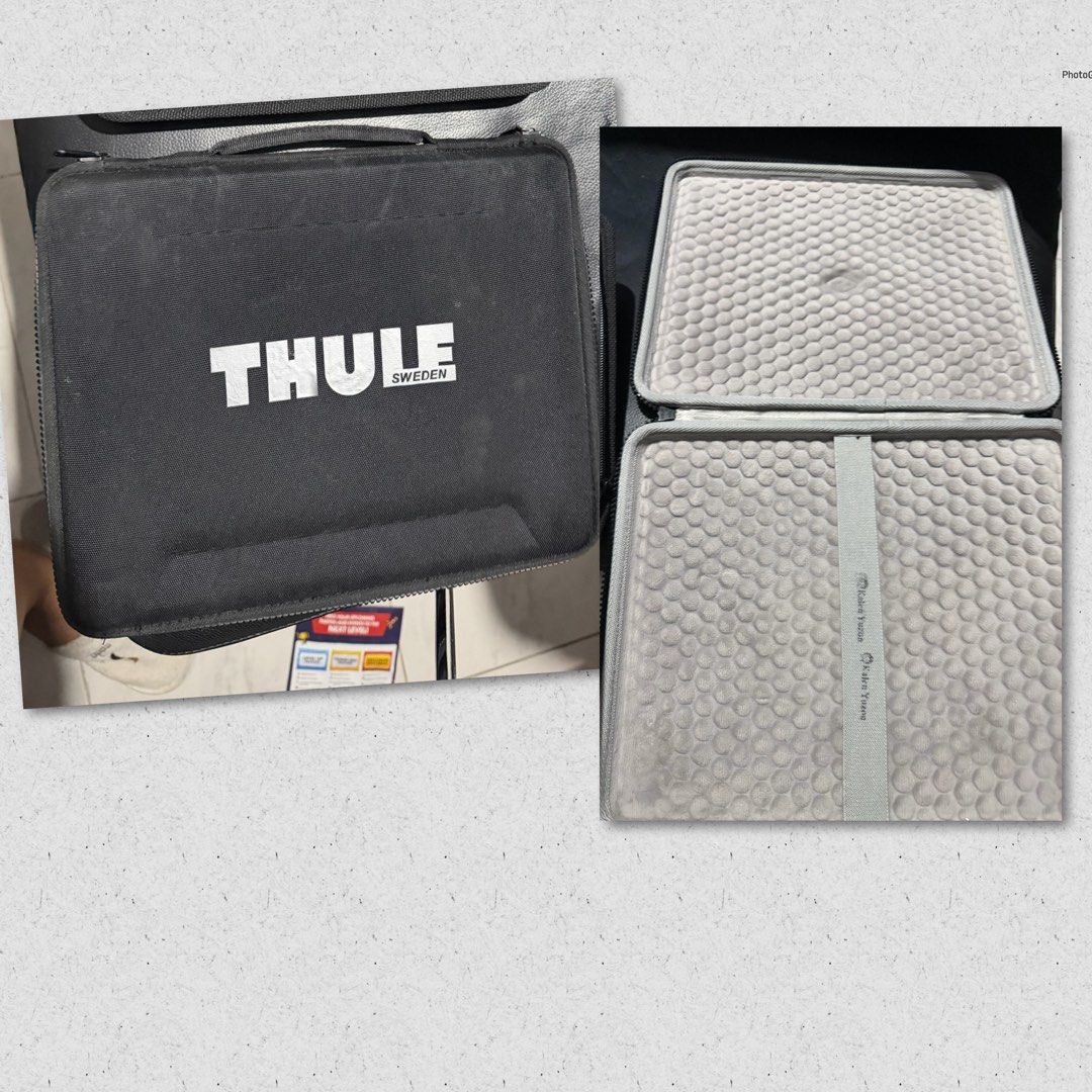 Thule Laptop Ipad tablet Case for 13” (Category: Laptop Bags & Sleeves) located in Paranaque City. Submitted by crew08 (Listing ID 1408300906, Image 1). Description: - Black Thule laptop case hard material very reliable travel. - Soft, padded interior for protection - Includes a convenient handle - Secure zipper closure - Designed to hold a laptop -Authenticity not guaranteed, it was a gift -Dime:25”x30”.