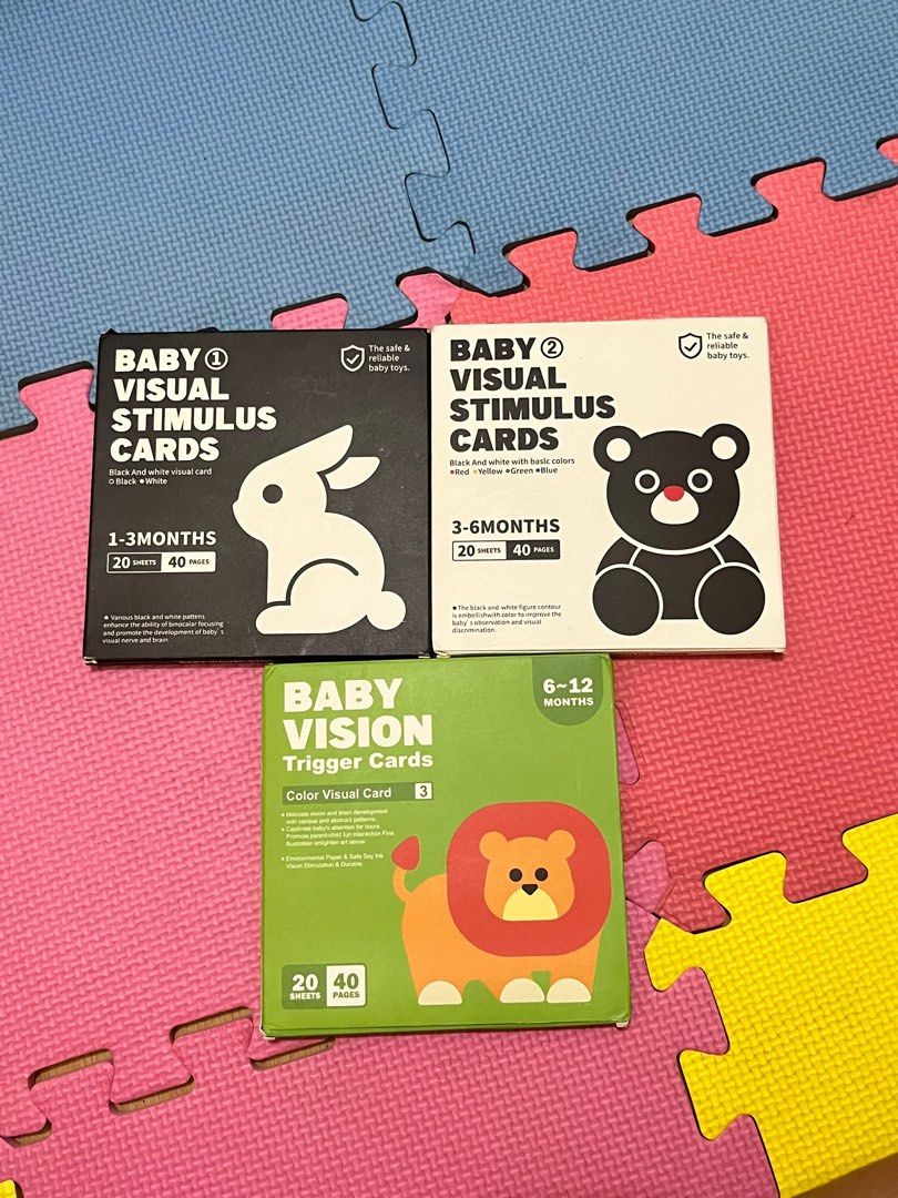 Visual stimulus cards (Category: Educational & Learning Toys) located in Quezon City. Submitted by mmdecluttering (Listing ID 1408313231, Image 1). Description: 3 for 100 na po.