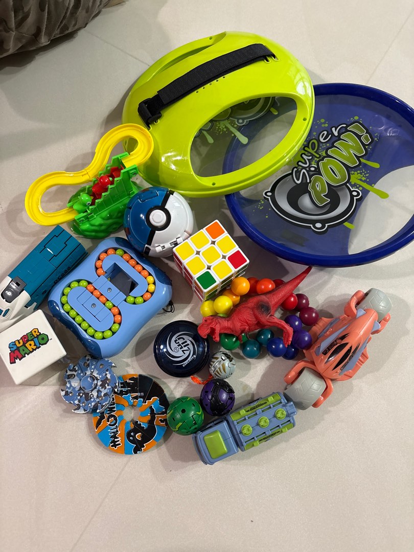 Assorted Toys Bundle - Rubik's Cube, Pokemon Ball, etc., Hobbies & Toys ...