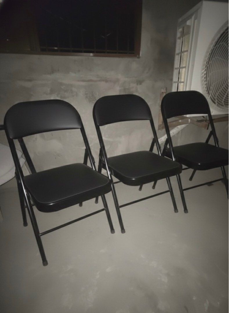 Business Pasalo: Event Supplies (Category: Chairs) located in Bulacan. Submitted by ixi14 (Listing ID 1408522318, Image 1). Description: PASALO 85k ALL IN: Can Lalamove anywhere in the PH I have a couple of chairs and 4 ft/6 ft tables from my former business that I need to sell—only used once, and I’m letting them go for less than SRP. I’m moving out of the country soon, so trying to clear them out quickly. - 44 pcs. Black Foldable Cushioned Chai