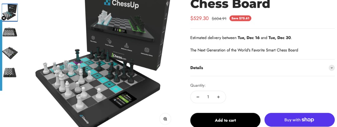 ChessUp 2 Smart Chess Board, Hobbies & Toys, Toys & Games on Carousell