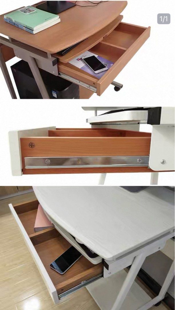 Computer table (Category: Tables & Sets) located in Singapore. Submitted by ellesig99.owl (Listing ID 1408525849, Image 2). Description: Preloved table. Very solid. Selling because of moving house. The top can be detached to load into car. See pictures for measurement. Some minor flaws. Refer to pictures too. Previously bought it at 100ish.