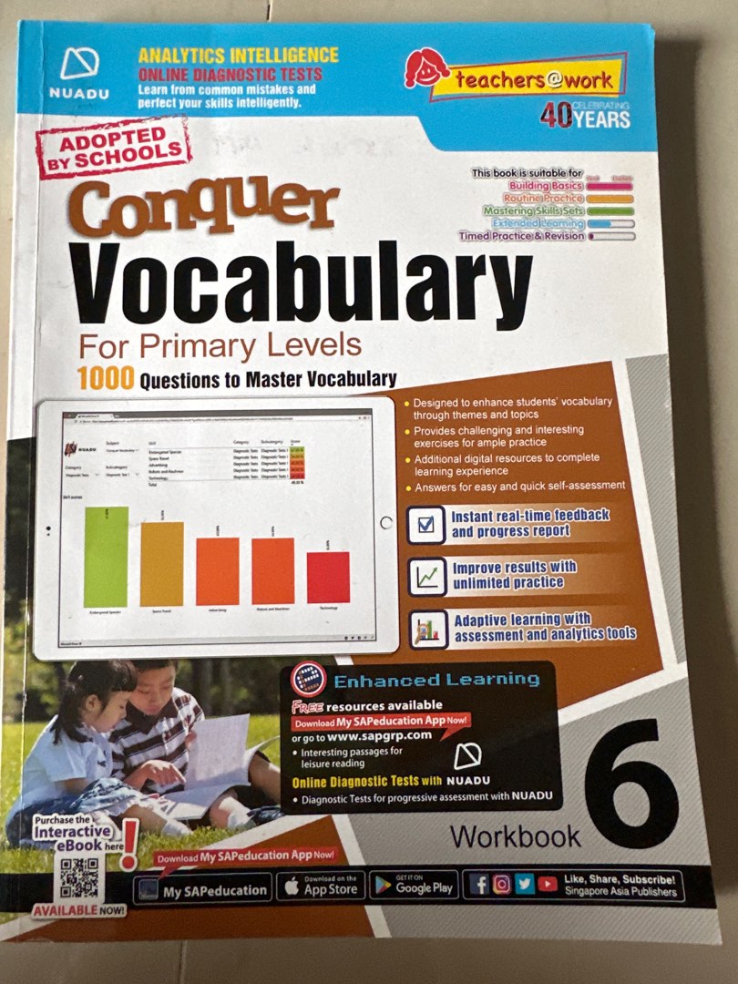 Conquer Vocabulary Workbook for Primary Level 6, Hobbies & Toys, Books ...