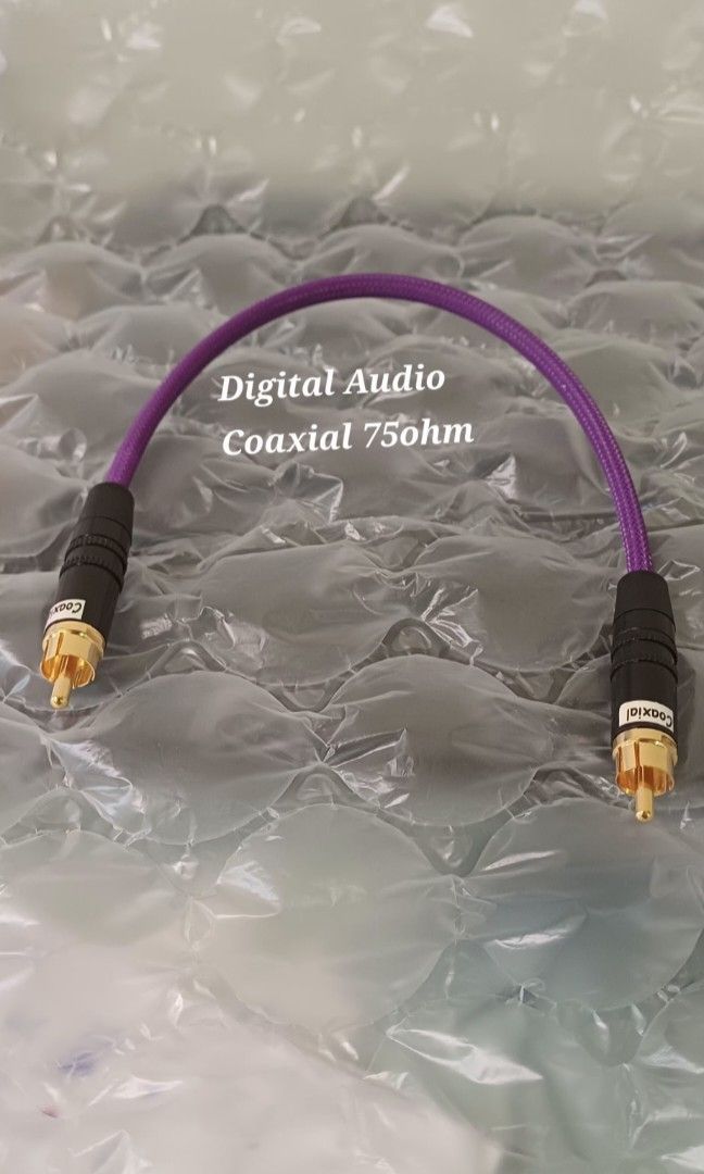 Digital Coaxial 75ohm Audio DAC Interconnect Cable - 30cm, Audio ...