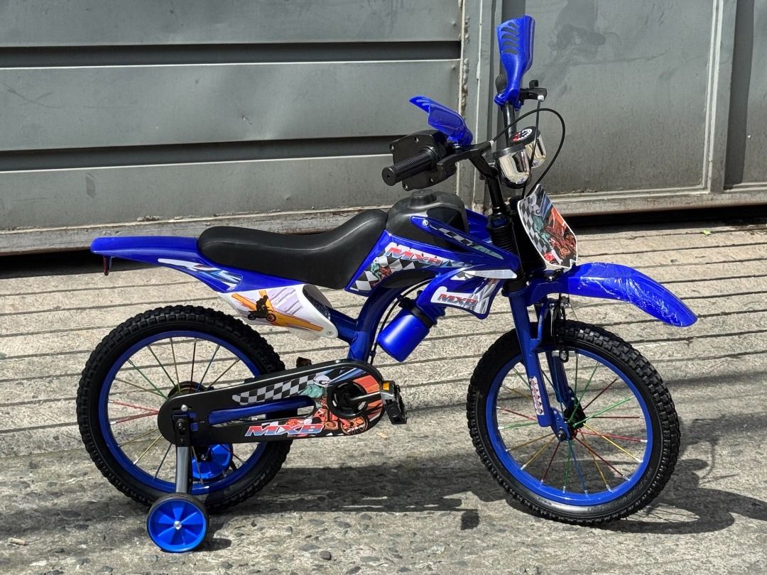 Enduro Style Bike with Training Wheel (Category: Bicycles) located in Pasay City. Submitted by joyful_mayette (Listing ID 1408627154, Image 2). Description: Enduro Style Bike with Training Wheel Three Available Sizes 12" - Price: 2,750 PHP 16" - Price: 3,000 PHP 20" - Price: 3,350 PHP Available colors: Red. Blue and Black Ideal gift for kids We do Shipping Nationwide 💯 LEGIT We can provide a BIR Receipt and Company Documents ☎ For inquiries and 