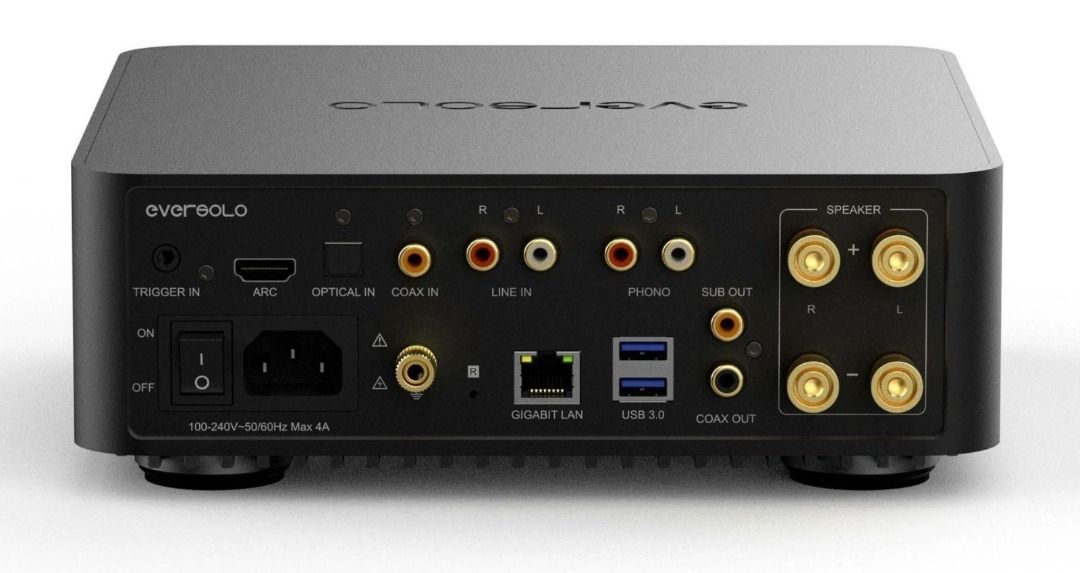 Eversolo Play CD Edition Streaming Amplifier (Category: Soundbars, Speakers & Amplifiers) located in Quezon City. Submitted by hifivebynicelydone (Listing ID 1408517688, Image 2). Description: It fuses a premium DAC, Class D amplifier, and hi-res music streamer into one sleek unit, with a 5.5” HD display and refreshed UI. Built for multi-room streaming, packed with versatile connectivity, powerful enough to drive various bookshelf speakers, and t