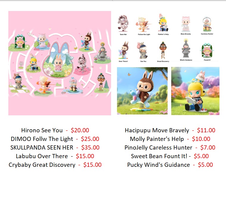 Finding Mokoko Figures Hirono See You / Hacipupu Move Bravely / DIMOO ...
