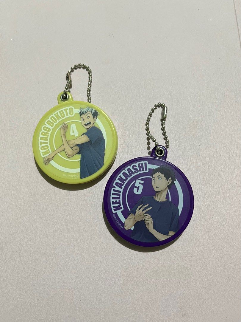 Haikyuu! Keychain Mirror - Bokuto & Akaashi (Category: Character Goods) located in Minalin. Submitted by deisenpaii (Listing ID 1408618102, Image 1). Description: - In very good condition Mop: gcash, maya Mod: Jnt.