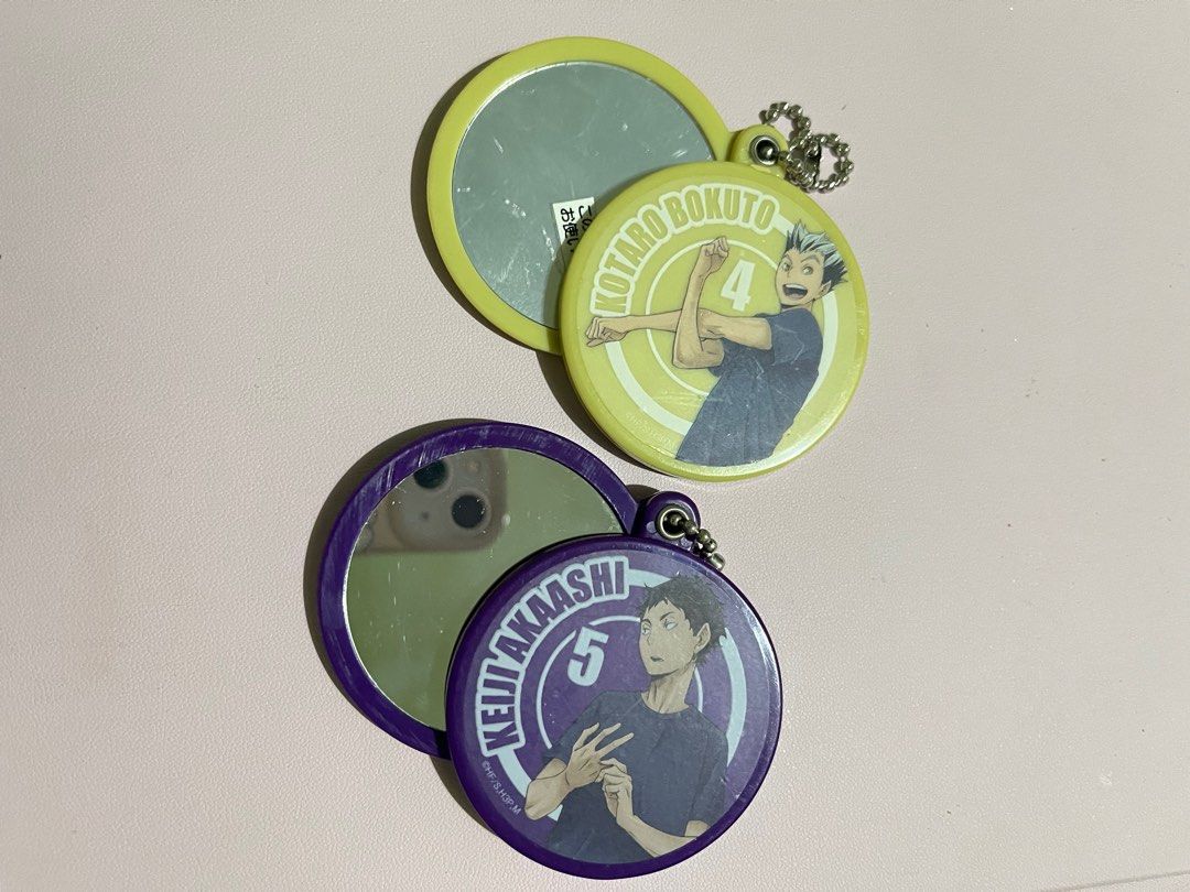 Haikyuu! Keychain Mirror - Bokuto & Akaashi (Category: Character Goods) located in Minalin. Submitted by deisenpaii (Listing ID 1408618102, Image 2). Description: - In very good condition Mop: gcash, maya Mod: Jnt.