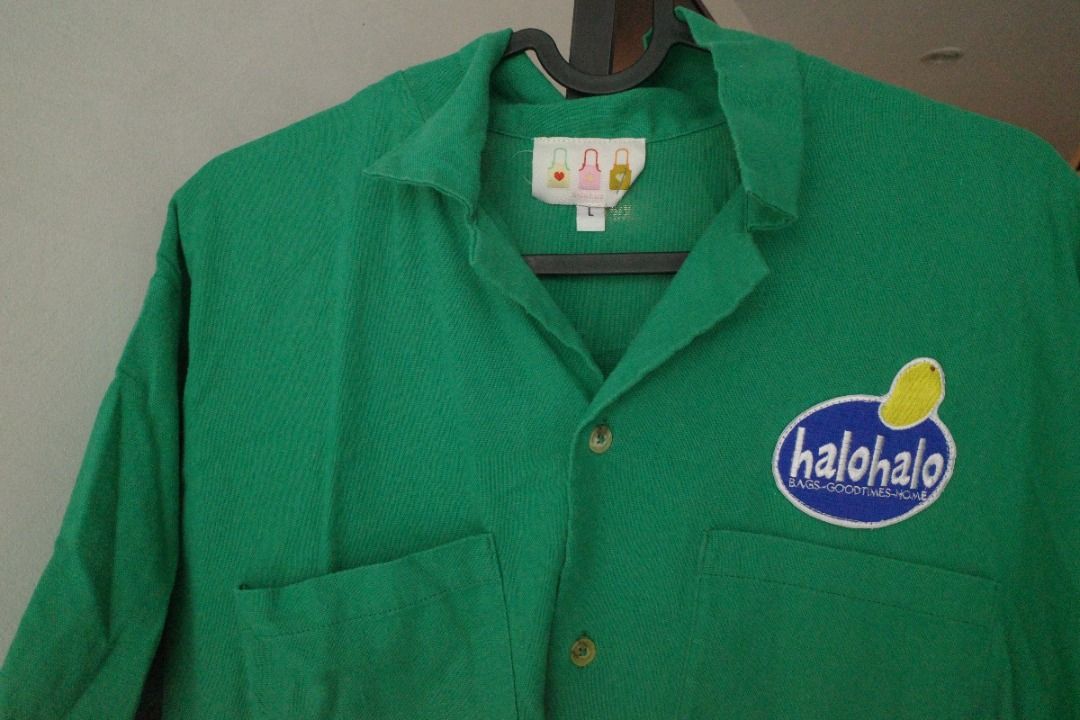 Halo Halo Short Sleeved Button Up (Category: Shirts) located in Manila. Submitted by mabeajose (Listing ID 1408514787, Image 2). Description: Lightly used Fits large Negotiable price if you are going to take 2 or more pieces! Delivery c/o buyer Location: BGC.
