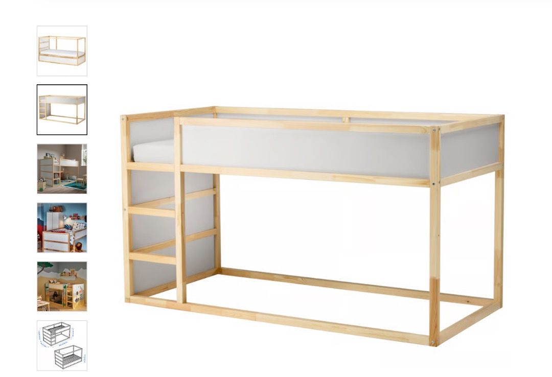 IKEA KURA Loft Bed Frame - Natural - ALREADY DISMANTLED AND PACKED ...