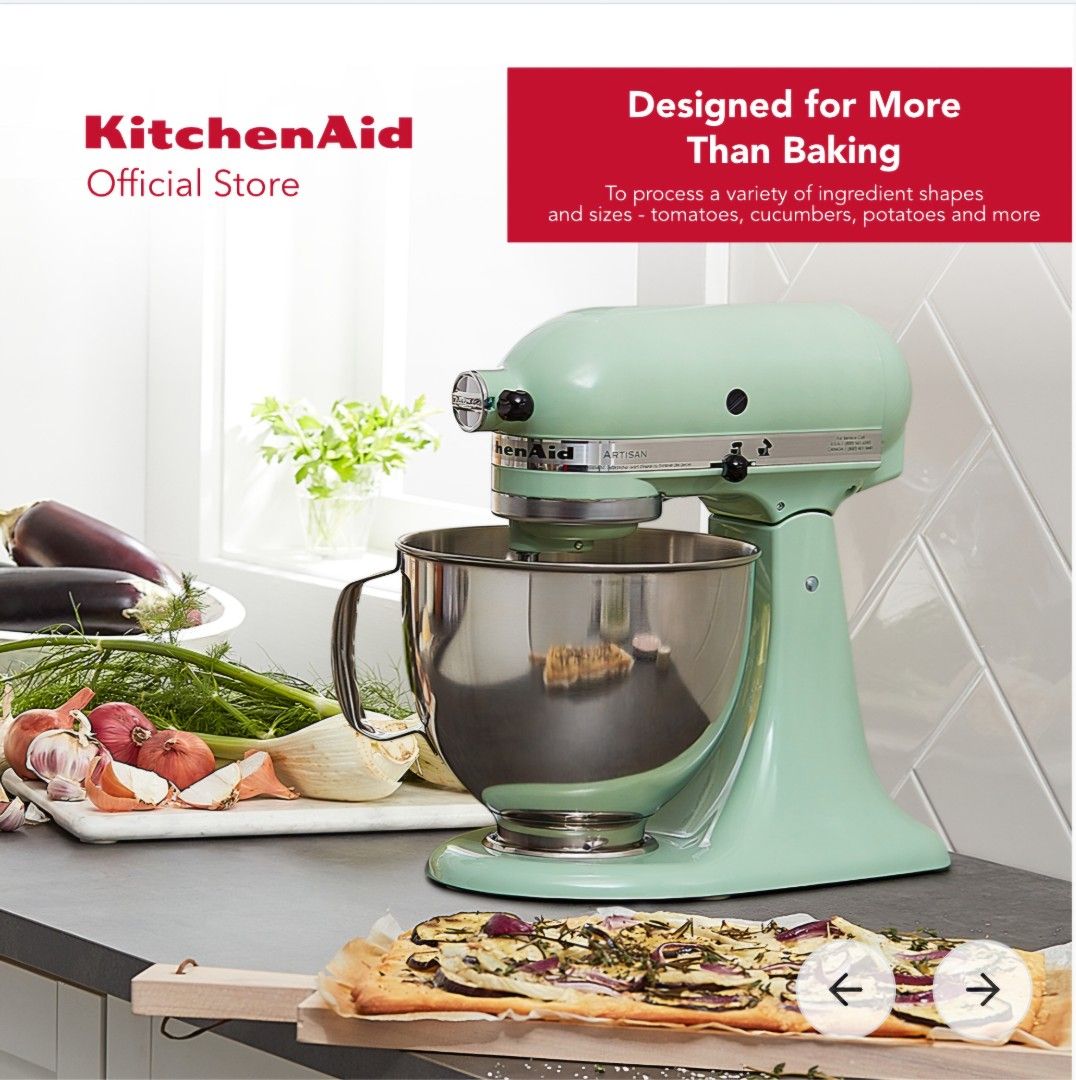 kitchen aid 4.8L artisan model 5Q pistachio (Category: Hand & Stand Mixers) located in Quezon City. Submitted by krista_closet (Listing ID 1408532947, Image 2). Description: brand new with box.