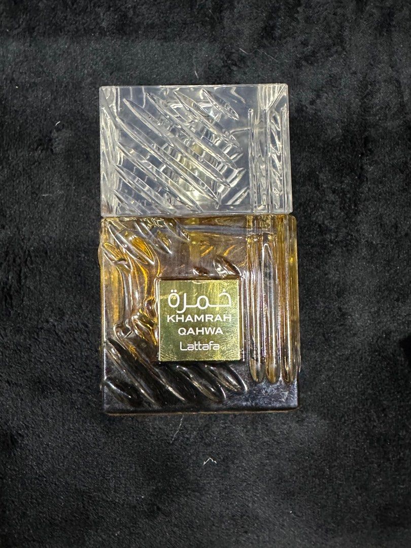 Lattafa Khamrah Qahwa Eau de Parfum (Category: Fragrance & Deodorants) located in Valenzuela. Submitted by goldcogo31 (Listing ID 1408605405, Image 2). Description: FIXED PRICE!!! -Atleast 85% remaining -Original Middle eastern perfume Reason for selling: No longer use and not change of preference .
