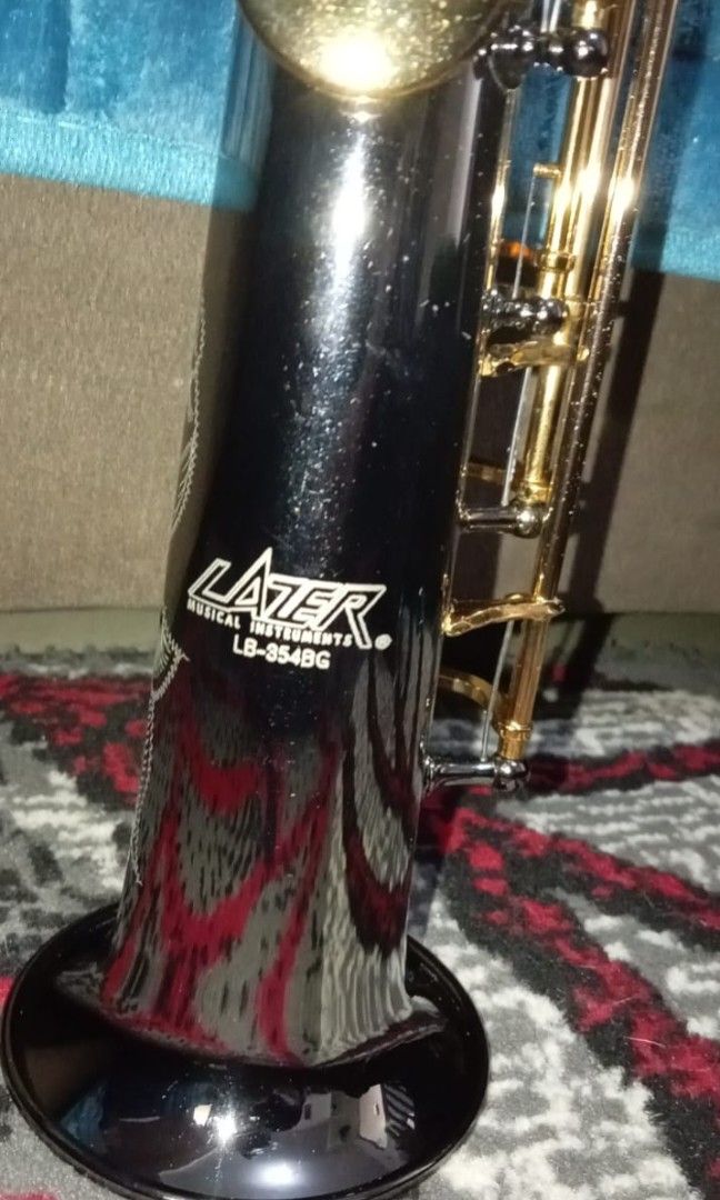 LAZER SOPRANO SAXOPHONE (Category: Musical Instruments) located in Agdangan. Submitted by hairulmusicalcolection (Listing ID 1408601164, Image 3). Description: MOUTH PIECE strap bag included..