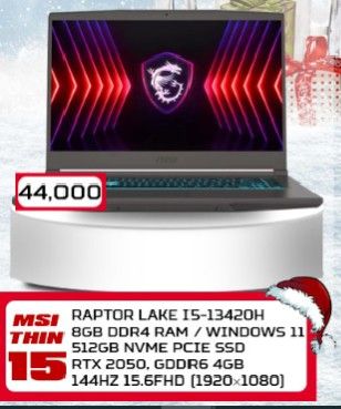 MSI Thin 15 Laptop (Category: Laptops & Notebooks) located in Caloocan City. Submitted by boncatojam19096 (Listing ID 1408663558, Image 3). Description: MSI Gaming Laptop with 16GB RAM. With Laptop Bag, Mouse, and Charger..