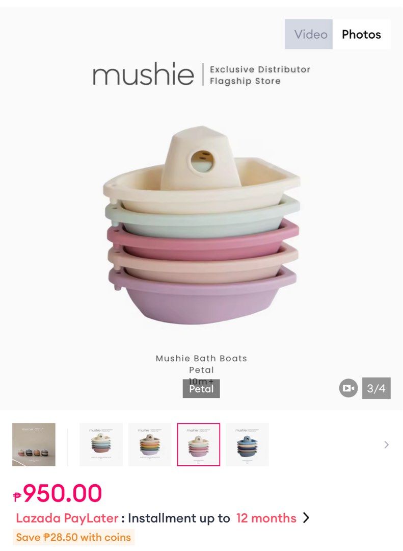 Mushie Bath Toy (Category: Infant Playtime) located in Mandaluyong City. Submitted by cleanmycloset8 (Listing ID 1408645063, Image 2). Description: .