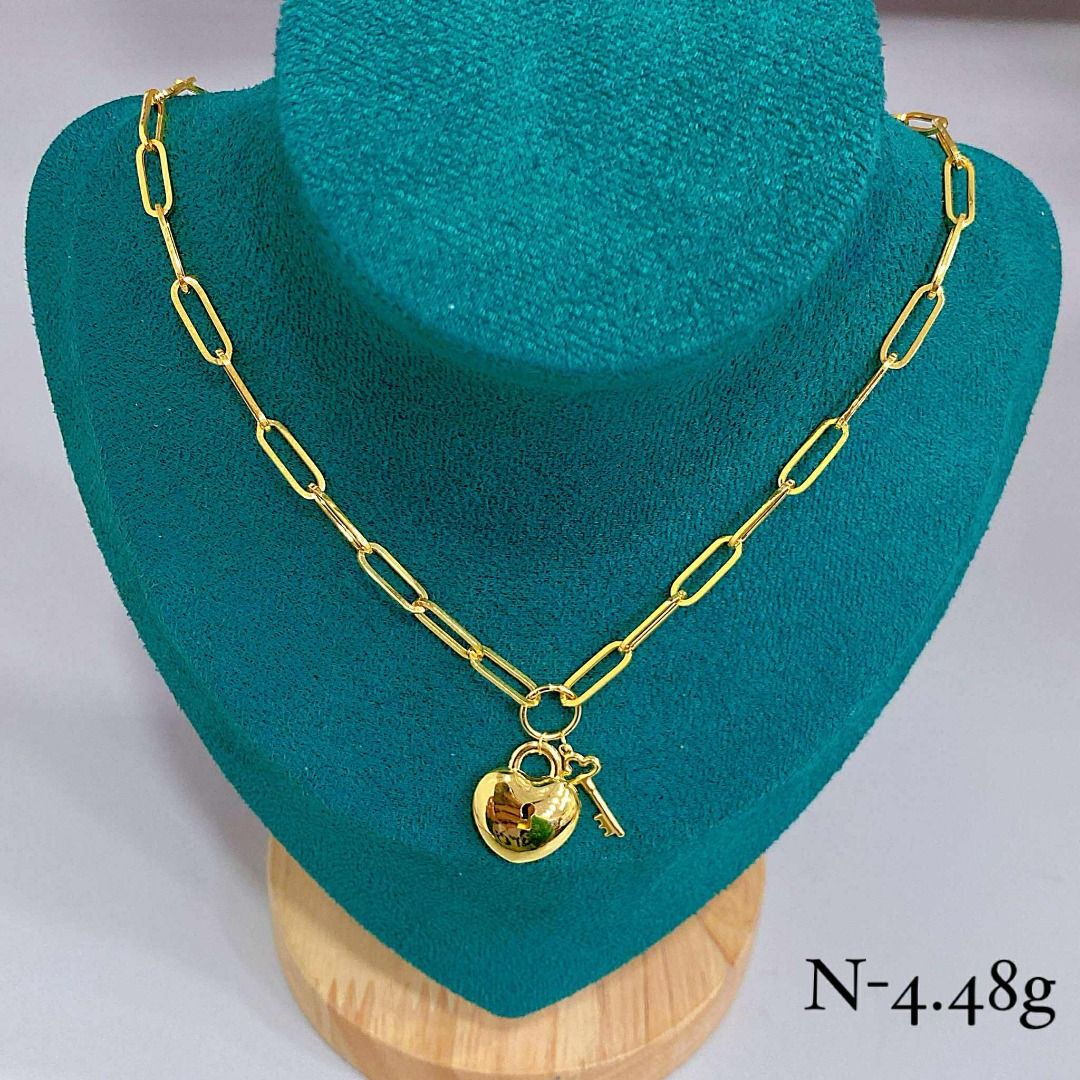 Necklace 4.48 grams 18k Saudi Gold, Women's Fashion, Jewelry ...