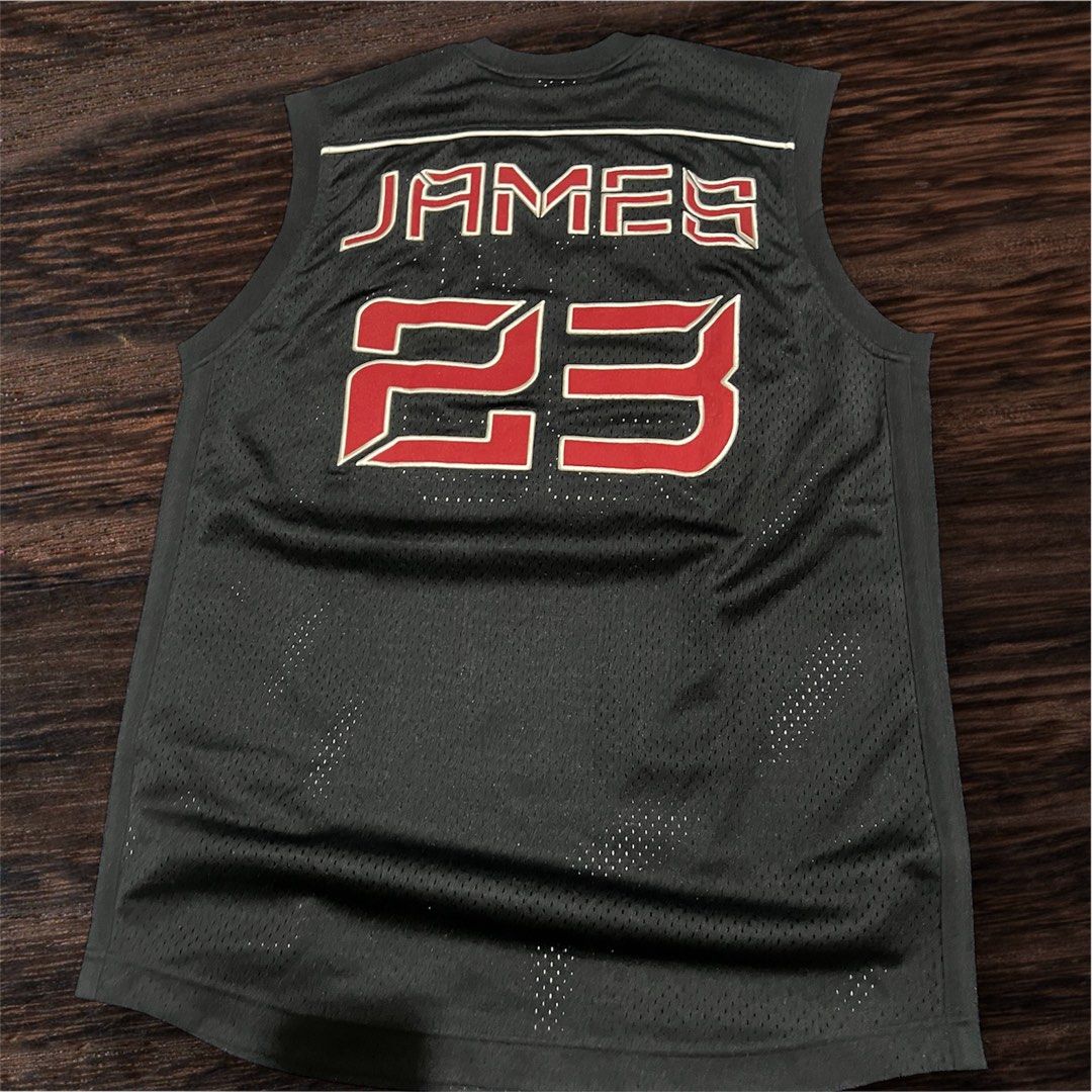 Nike LeBron James King 23 Jersey (Category: Activewear) located in Valenzuela. Submitted by gotdrip (Listing ID 1408630970, Image 2). Description: Vintage Nike Lebron James Jersey 🖤 KING 23 Basketball Jersey (Black/Red) Show off bold style on and off the court with this KING 23 basketball jersey. Made with breathable mesh fabric, it keeps you cool and comfortable whether you’re playing or wearing it casually. Features striking red-and-white “KIN
