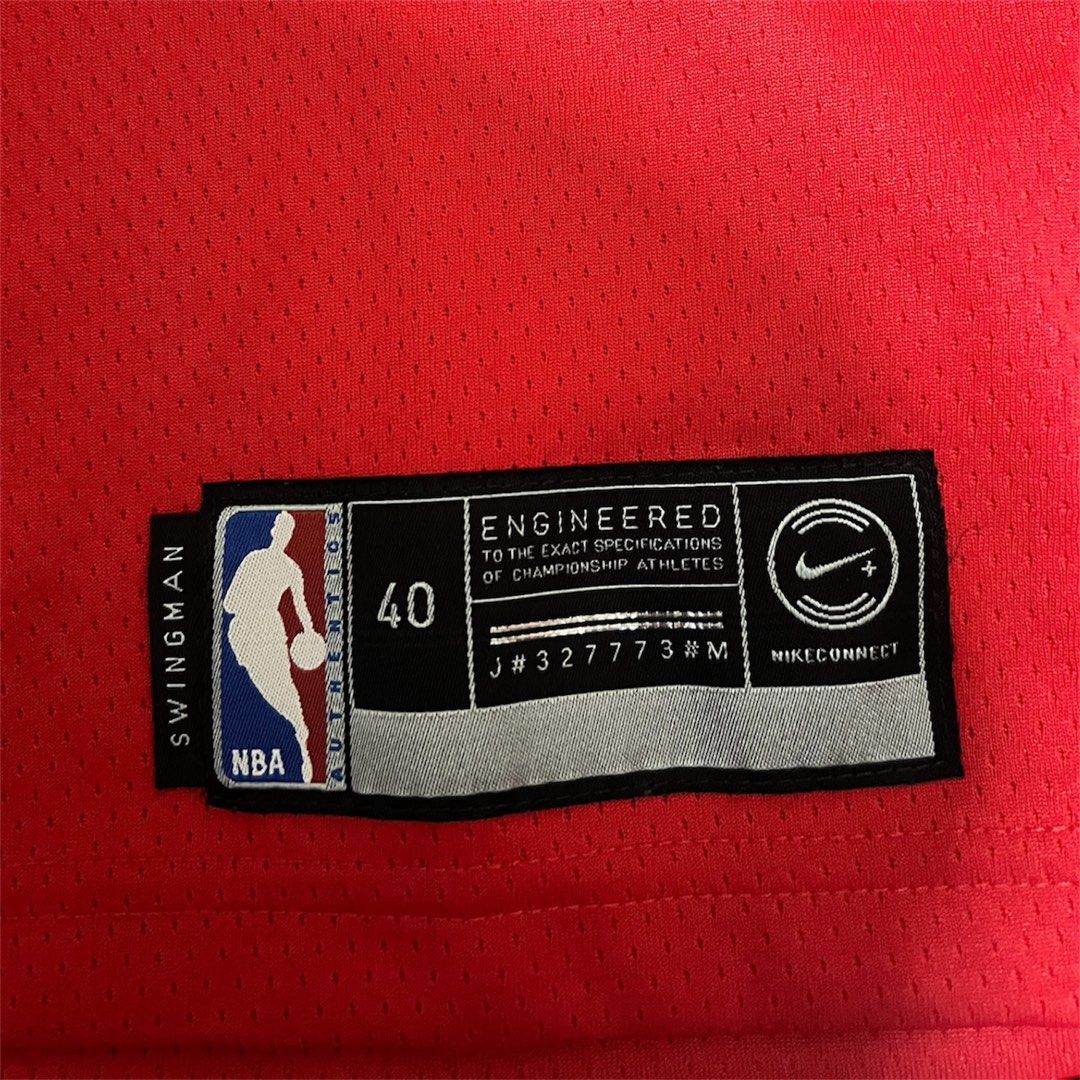 Nike Swingman Michael Jordan Chicago Bulls Jersey (Category: Activewear) located in Valenzuela. Submitted by gotdrip (Listing ID 1408628596, Image 3). Description: - Authentic Nike Michael Jordan Chicago Bulls jersey - Features iconic Bulls logo and number 23 - Includes NBA Swingman logo and NikeConnect technology - Size 40 - Classic red, white, and black color scheme - Ideal for basketball enthusiasts.