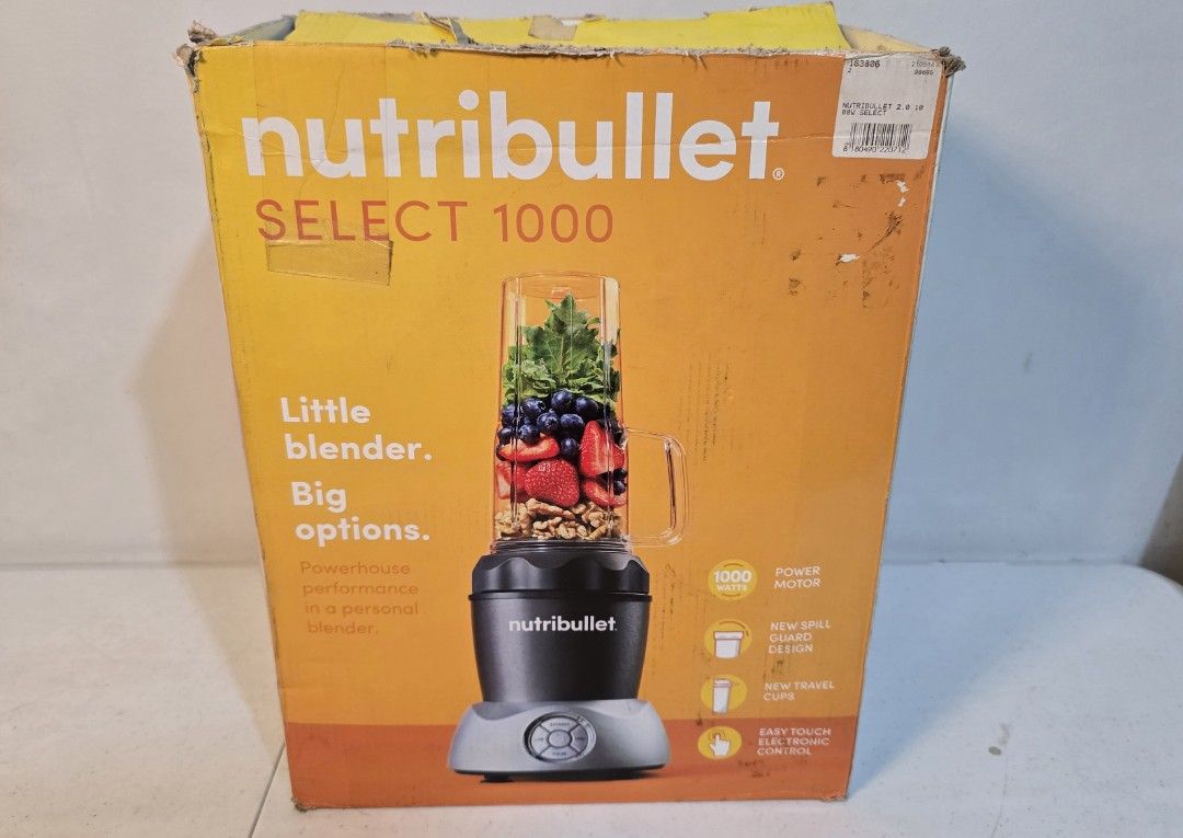 Nutribullet Select 1000 Series (Category: Juicers, Blenders & Grinders) located in Rizal. Submitted by potato_corner (Listing ID 1408595765, Image 2). Description: Nutribullet Select 1000 Series Australian mall pull out Used 220V 1000watts Box 2 bottle 1 blade 1 lid 5k.