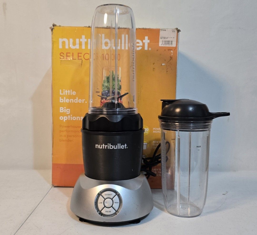 Nutribullet Select 1000 Series (Category: Juicers, Blenders & Grinders) located in Rizal. Submitted by potato_corner (Listing ID 1408595765, Image 1). Description: Nutribullet Select 1000 Series Australian mall pull out Used 220V 1000watts Box 2 bottle 1 blade 1 lid 5k.