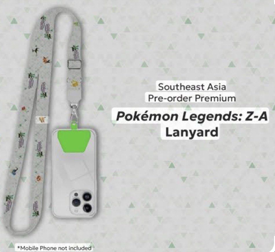 Pokemon Legends ZA Lanyard (Category: Character Goods) located in Makati City. Submitted by ja_declutters (Listing ID 1408534661, Image 1). Description: Lanyard Pokemon Legends ZA.