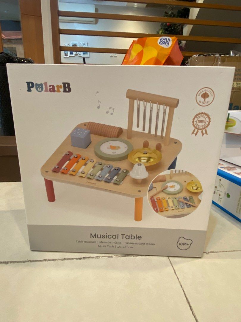 PolarB Musical Table (Category: Musical Instruments) located in Pasig City. Submitted by sms2019 (Listing ID 1408527841, Image 3). Description: PolarB This musical table comes with 7 instruments metal xylophone with 7 note , a scraper board a drum , a music block , bell a gong and chimes with 5 tones. Great sound quality and can foster your child’s interest in melody and music! Easy to assemble and ready to play. .