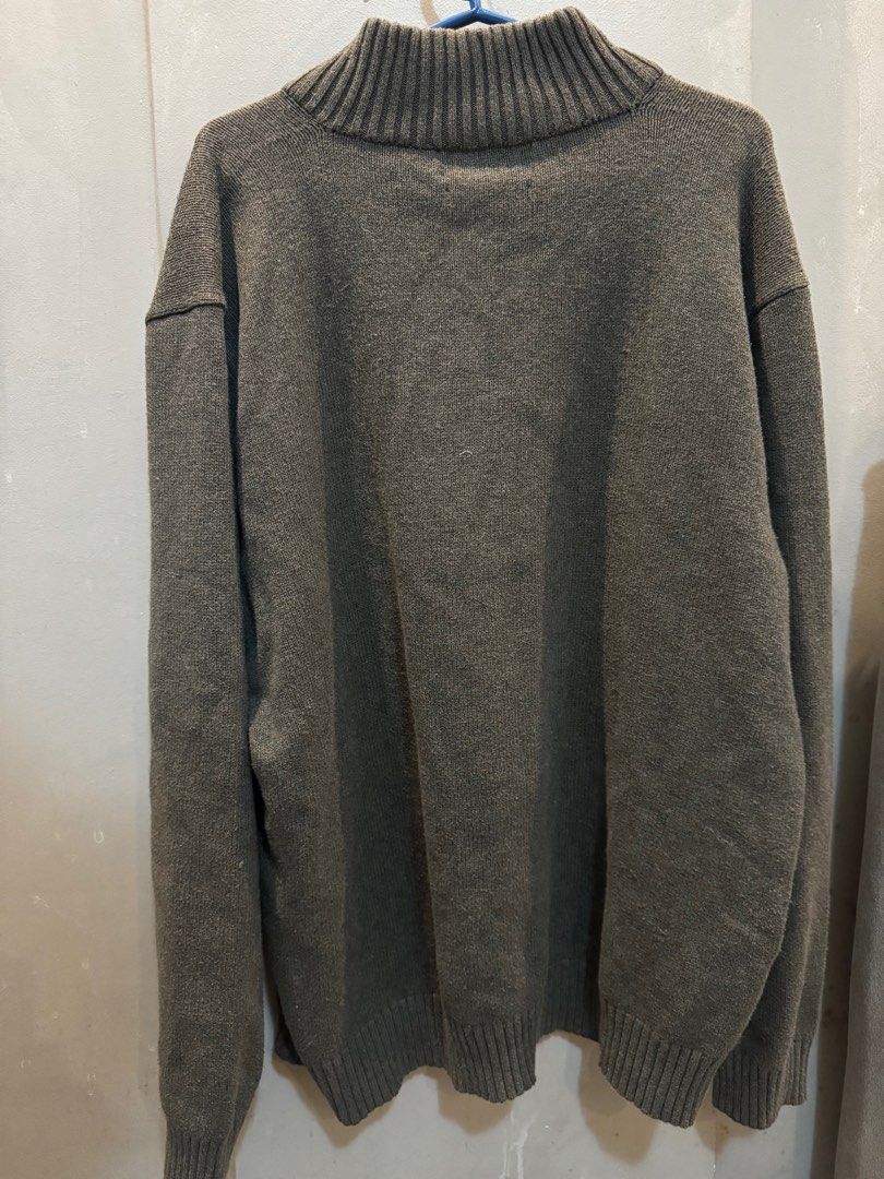 Polo by Ralph Lauren Grey Quarter-Zip Sweater (Category: Coats, Jackets and Outerwear) located in Quezon City. Submitted by rhaus (Listing ID 1408515921, Image 2). Description: Ribbed Collar and Knitted body W: 24.5 L: 26 Boxy Fit RFS: Clearing closet.