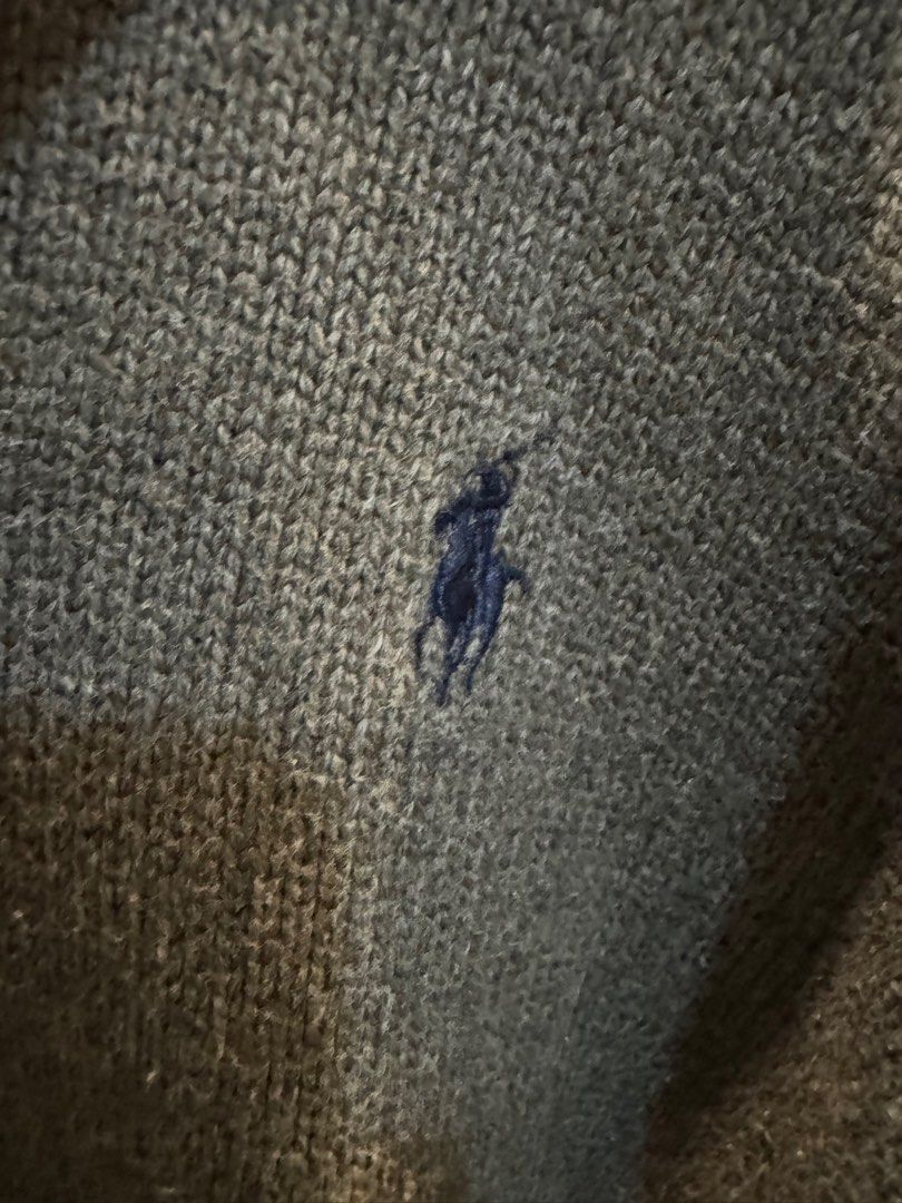 Polo by Ralph Lauren Grey Quarter-Zip Sweater (Category: Coats, Jackets and Outerwear) located in Quezon City. Submitted by rhaus (Listing ID 1408515921, Image 3). Description: Ribbed Collar and Knitted body W: 24.5 L: 26 Boxy Fit RFS: Clearing closet.