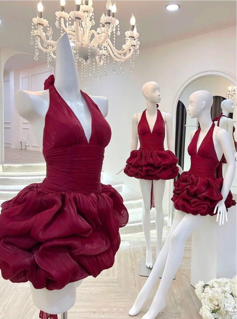 Red Halter Neck Mini Dress (Category: Dresses) located in Manila. Submitted by scorpiomoon00 (Listing ID 1408588751, Image 2). Description: Whoopy clothing dress - good as new (used once) - size small ₱2,300.