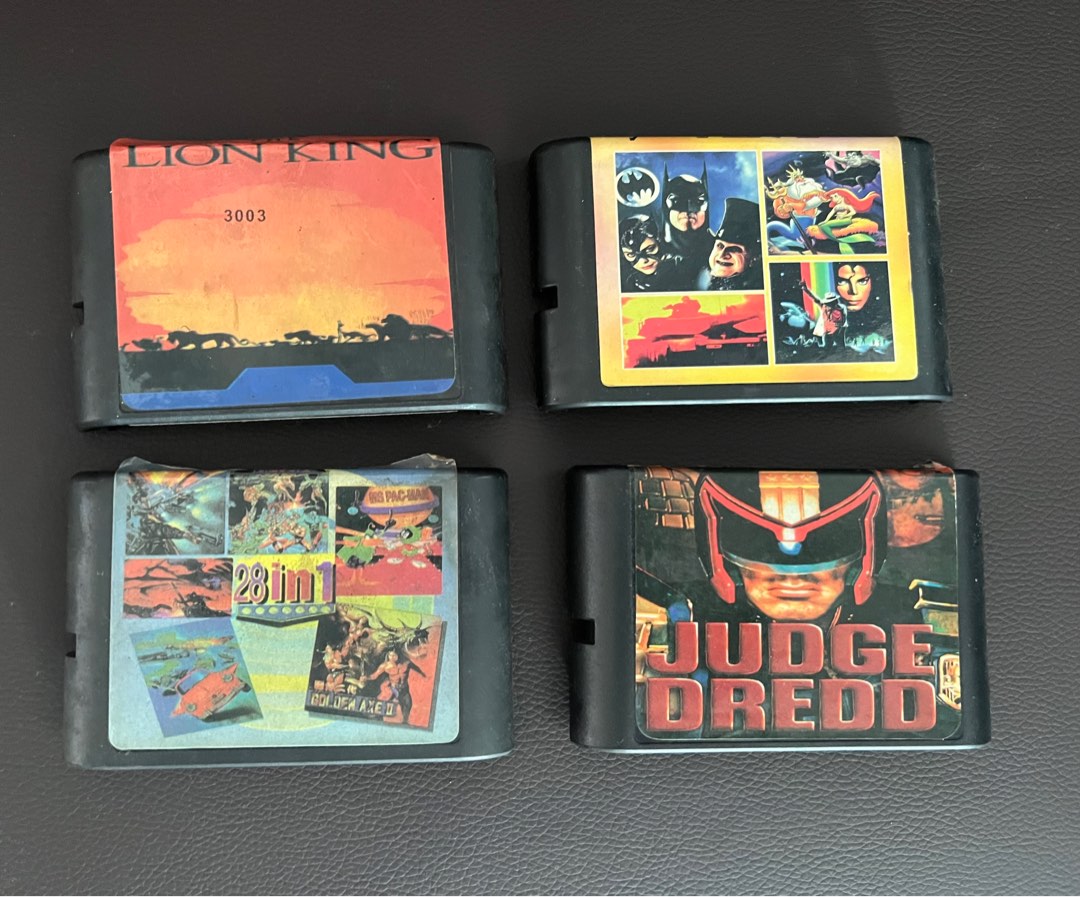 SEGA MEGA DRIVE 2 Cartridges (Set of 4) OLD GAMES CLASSICS, Video ...