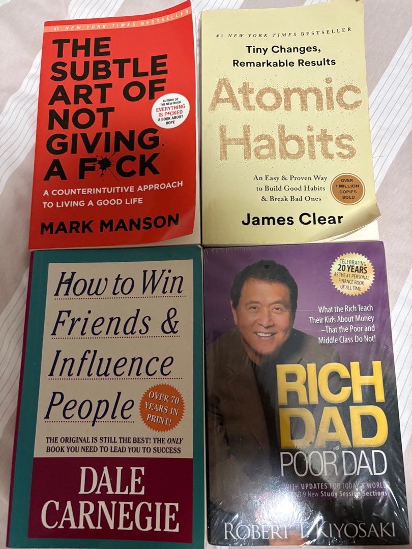 Self-Help Books Bundle: Atomic Habits, Rich Dad Poor Dad, And more ...