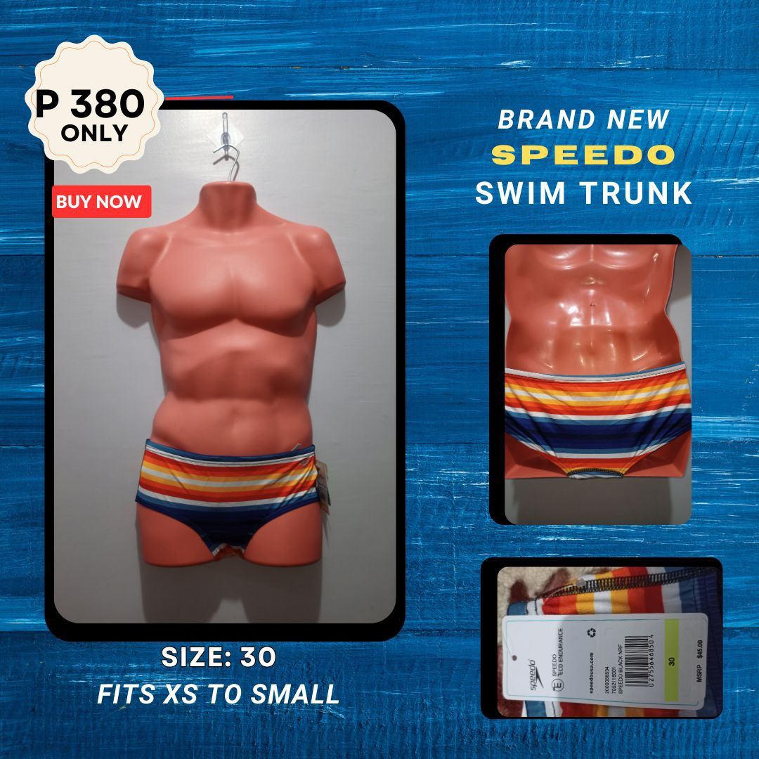 Speedo Swim Trunk Size 30 (Category: Swim Trunks & Board Shorts) located in Paete. Submitted by dreamshop1521 (Listing ID 1408608131, Image 1). Description: Brand new Speedo swim trunk. Size 30, fits XS to Small. Features a colorful striped design. Perfect for swimming or lounging. Get yours now! 💯 Original 💸Mode of payment: GCash 📍Paete, Laguna 📦Can ship nationwide via J&T Please follow our Facebook pages: Dreamshop Fifteen21 for more update