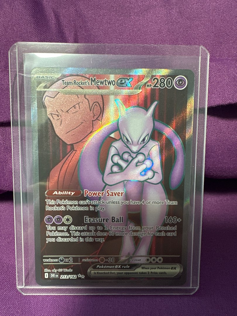 Great Rockets Mewtwo Team Rocket's Mewtwo Full Art - Destined Rivals 213/182, Hobbies & Toys ...