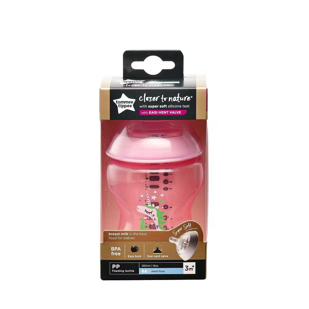 Tommee tippee (Category: Breastfeeding & Bottle Feeding) located in Kapar. Submitted by cikewa (Listing ID 1408677751, Image 2). Description: RM32 EACH NEW PINK, BLUE, GREEN TOMMEE TIPPEE CLOSER TO NATURE. PP FEEDING BOTTLE 260ML/90Z. MEDIUM FLOW (3M+) HARGA ASAL RM49.90.