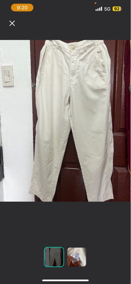 Uniqlo Beige Linen Pants - Size S (Category: Other Bottoms) located in Quezon City. Submitted by declutteringpeppers (Listing ID 1408504086, Image 1). Description: .