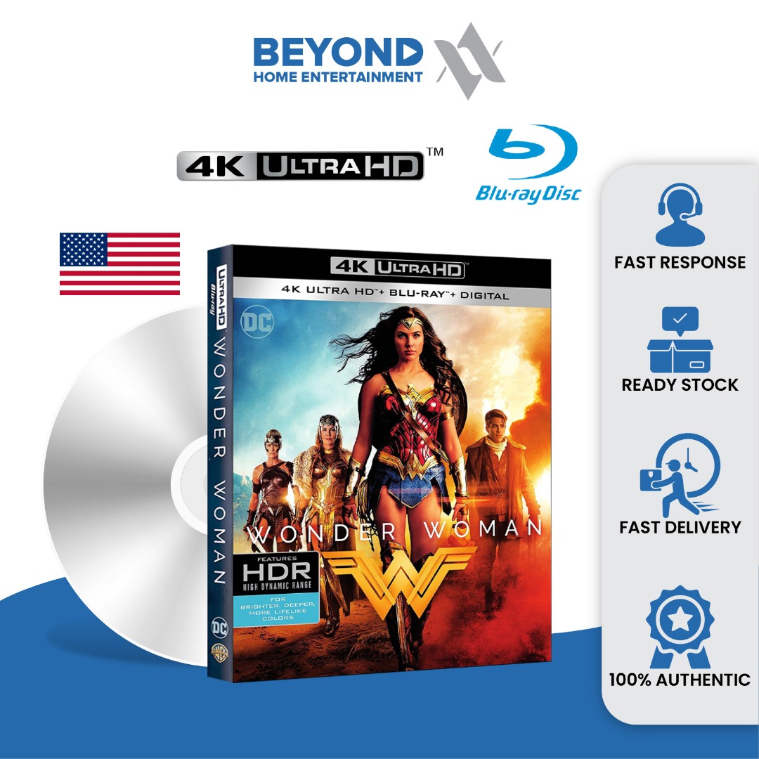 Wonder Woman [4K Ultra HD + Bluray][NO DIGITAL CODE], Hobbies & Toys ...