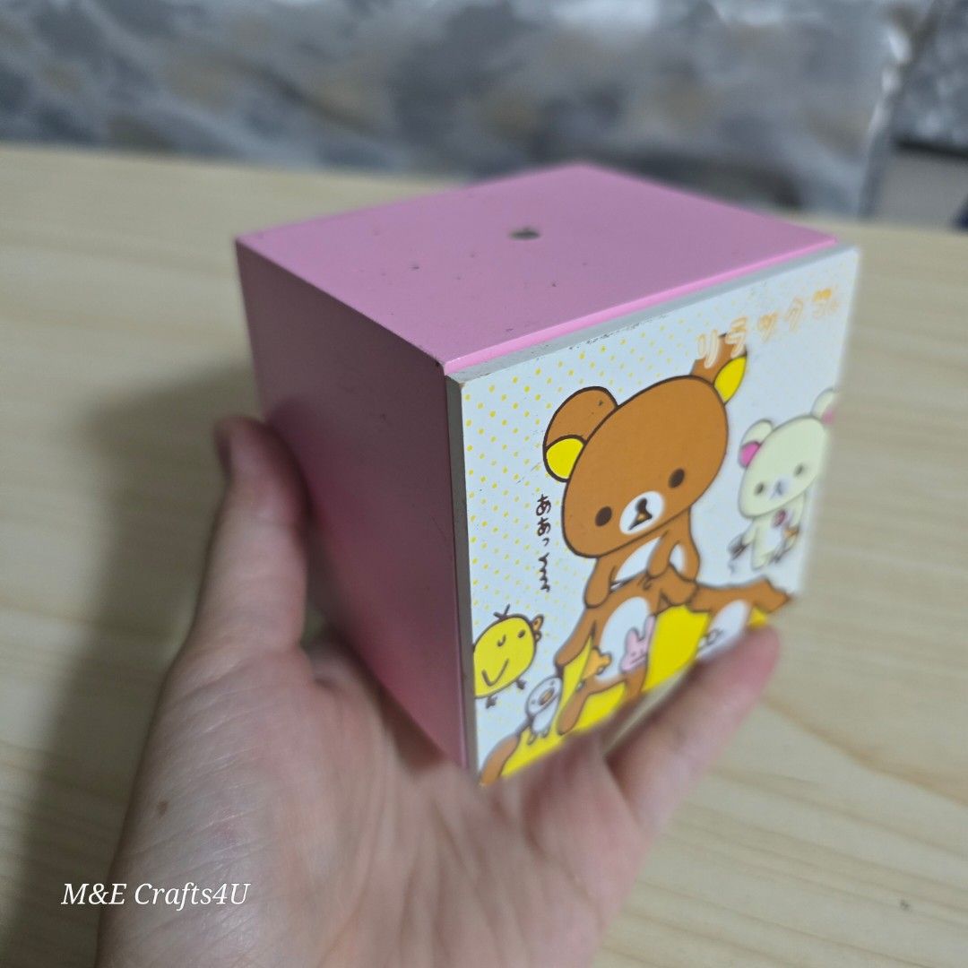 2pcs Rilakkuma Magnetic Stackable Wooden Drawer (Category: Storage Boxes & Baskets) located in Manila. Submitted by mecrafts4u.olstr (Listing ID 1408792625, Image 1). Description: Yellow available Pink sold.