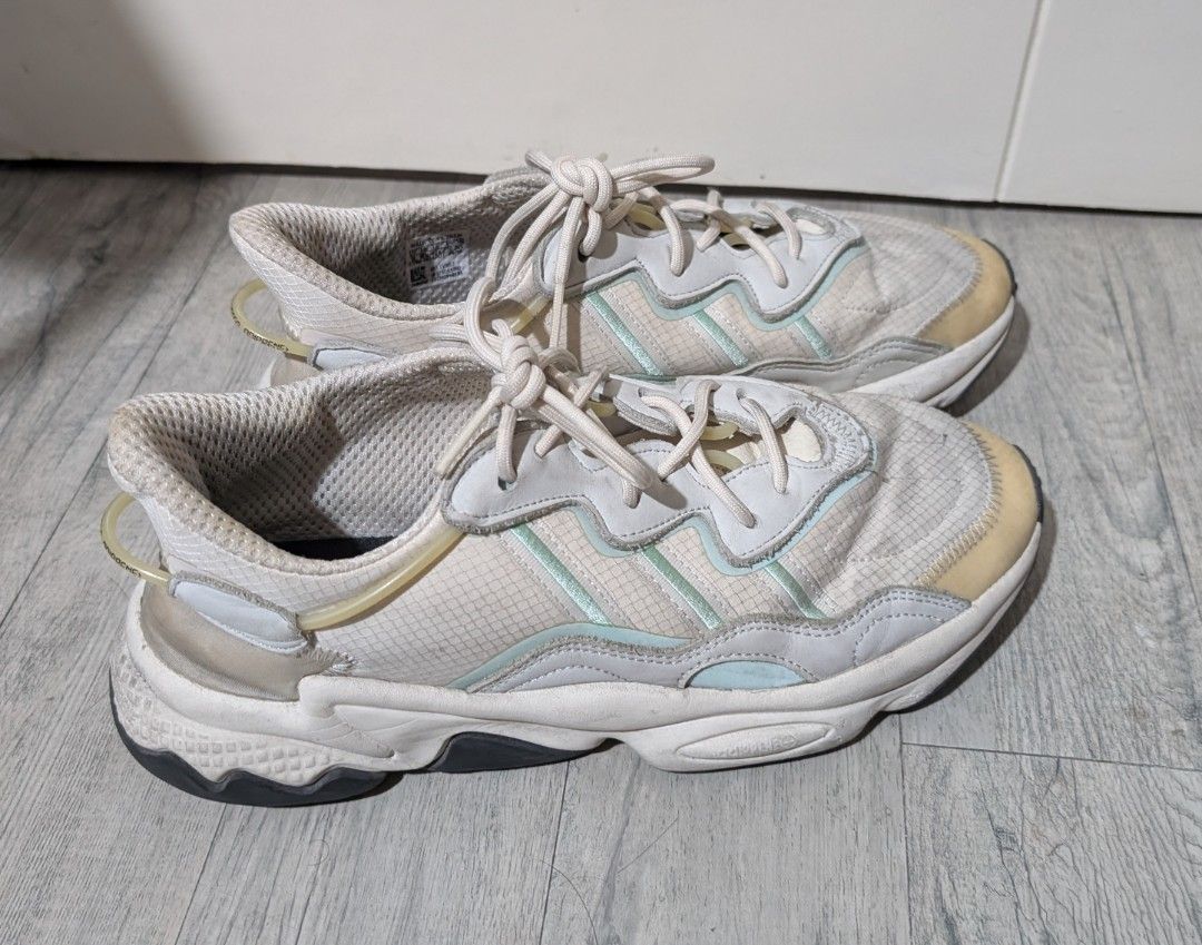 Adidas Ozweego White Sneakers (Category: Sneakers) located in Quezon City. Submitted by jerry.rc (Listing ID 1408797819, Image 1). Description: - Adidas Ozweego sneakers - Size: US 9 - Worn less than 15x - needs some cleaning lang - bought in Dubai - Sadly, I don't have the box anymore.