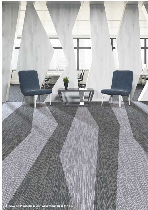 Armstrong Staglag Carpet Tiles - Deep Cloud/Cypress, Furniture & Home ...