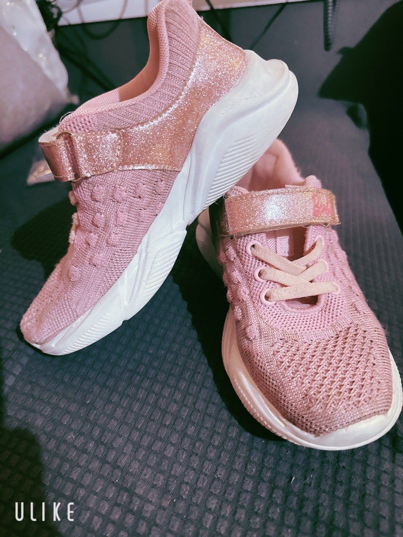 Barbie sneaker kids (Category: Babies & Kids Fashion) located in Paranaque City. Submitted by ledzai (Listing ID 1408778973, Image 1). Description: -Barbie rubber shoes - Pink Alita sneakers - White soles - Size 1 -21cm inside shoes - Hook-and-loop strap and laces - Glitter accents on strap and ankle - I bought it in SM Store 1200 -sale in 350.