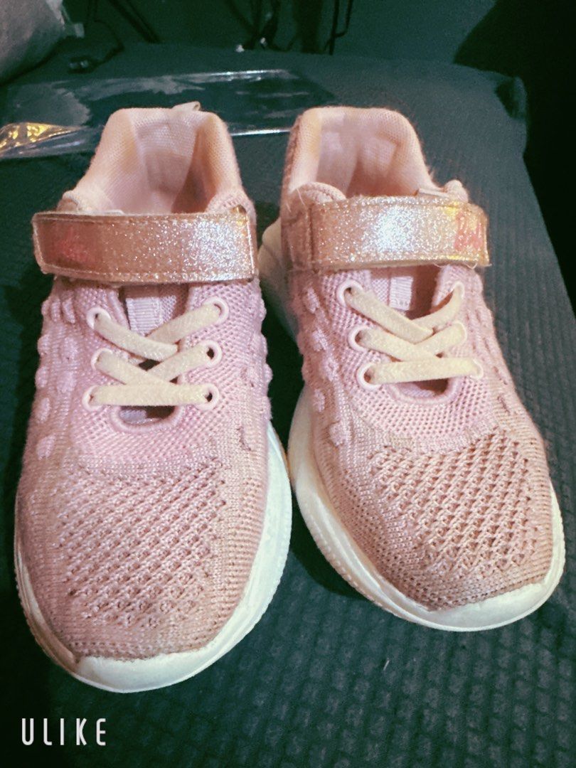 Barbie sneaker kids (Category: Babies & Kids Fashion) located in Paranaque City. Submitted by ledzai (Listing ID 1408778973, Image 2). Description: -Barbie rubber shoes - Pink Alita sneakers - White soles - Size 1 -21cm inside shoes - Hook-and-loop strap and laces - Glitter accents on strap and ankle - I bought it in SM Store 1200 -sale in 350.